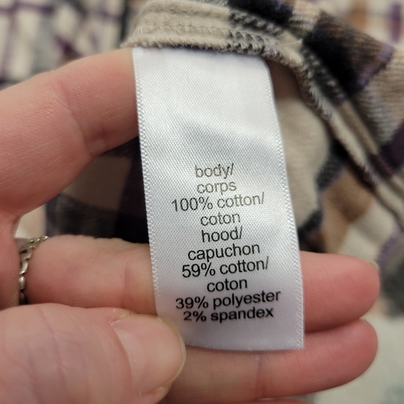 NEW Maurices Cabin Plaid Hooded Boyfriend Shirt Size Medium - Picture 6 of 6